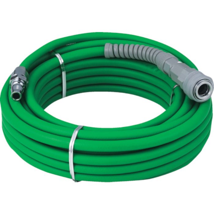 TRUSCO 軽量やわらかホース 6.5×10.0 20m 緑(オレンジライン)(Tcode:2985926)