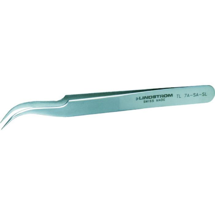 リンドストローム 静電気対策精密ピンセット 全長115×幅10mm 先曲型(Tcode:4982231)