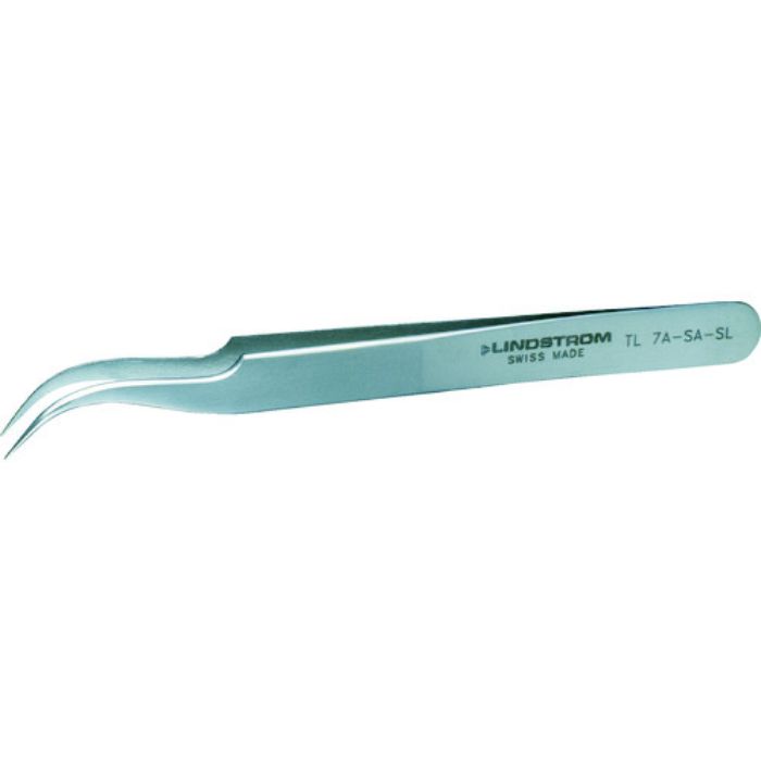 リンドストローム 静電気対策精密ピンセット 全長115×幅10mm 先曲型(Tcode:4982258)
