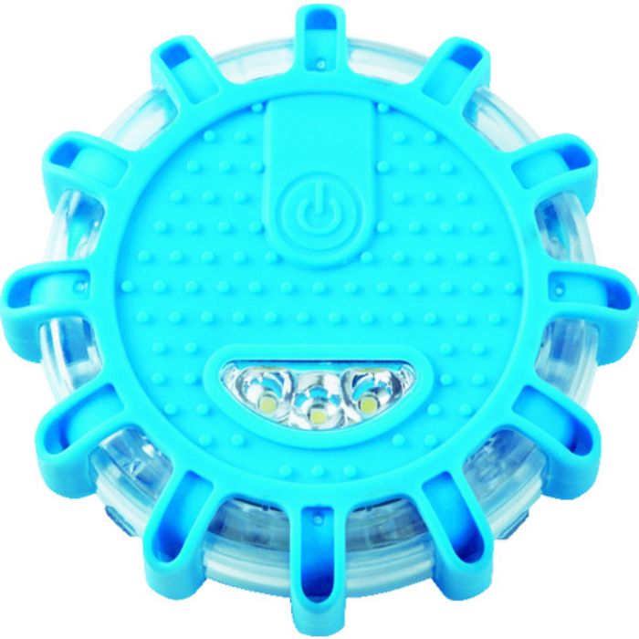 TRUSCO 電池式LED警告灯 青色(Tcode:1144965)