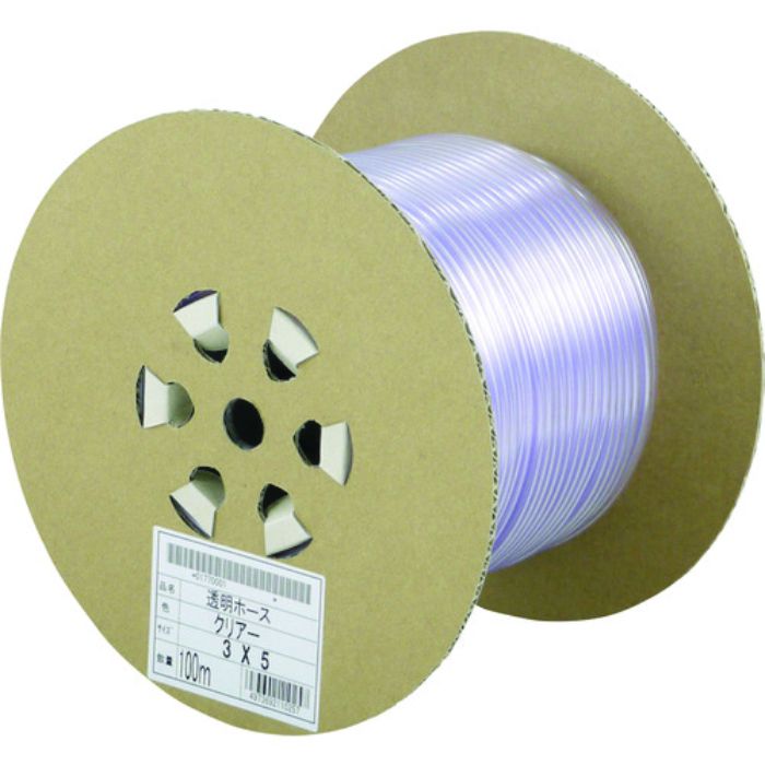 サンヨー 透明ホース3×5 100mドラム巻(Tcode:3974219)