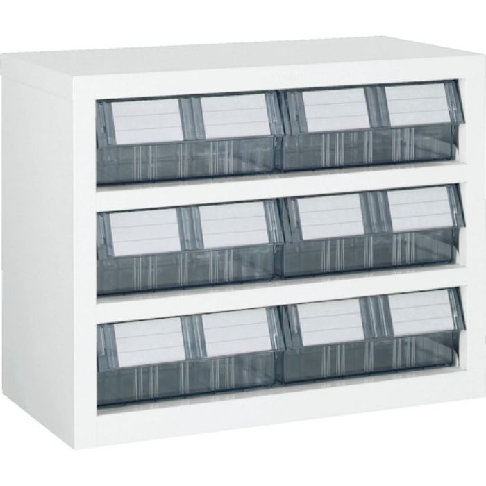 TRUSCO パーツケース 横型バンラックケースM型 592X307XH468 3段2列 W(Tcode:3937348)