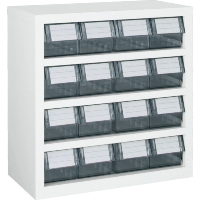 TRUSCO パーツケース 横型バンラックケースM型 592X307XH609 4列4段 W(Tcode:3937356)