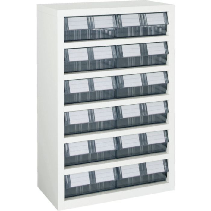 TRUSCO パーツケース 横型バンラックケースM型 592X307XH890 2列6段 W(Tcode:3937381)