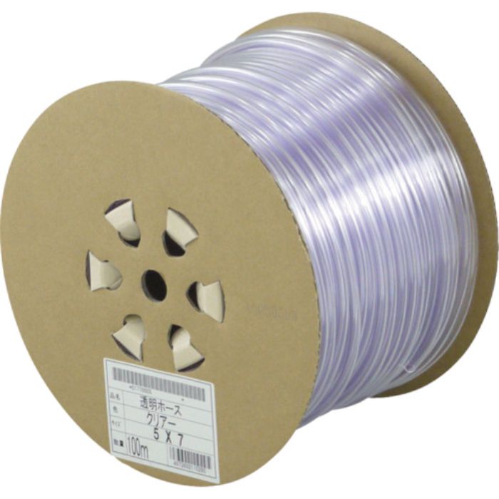 サンヨー 透明ホース5×7 100mドラム巻(Tcode:1477510)