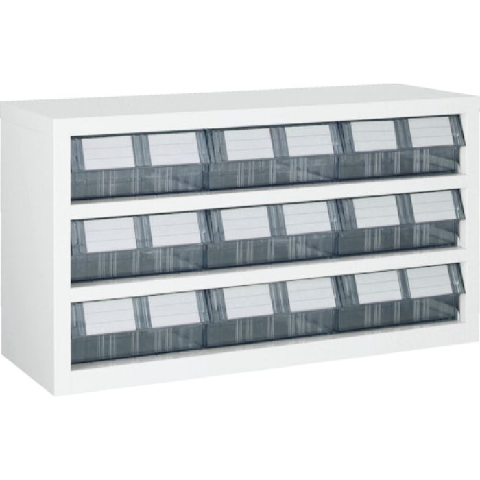 TRUSCO パーツケース 横型バンラックケースM型 854X307XH468 3段3列 W(Tcode:3937402)