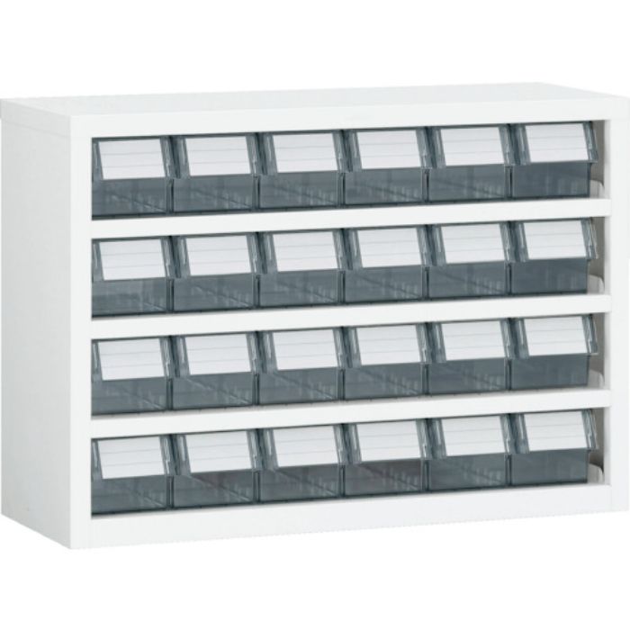 TRUSCO パーツケース 横型バンラックケースM型 854X307XH609 6列4段 W(Tcode:3937411)