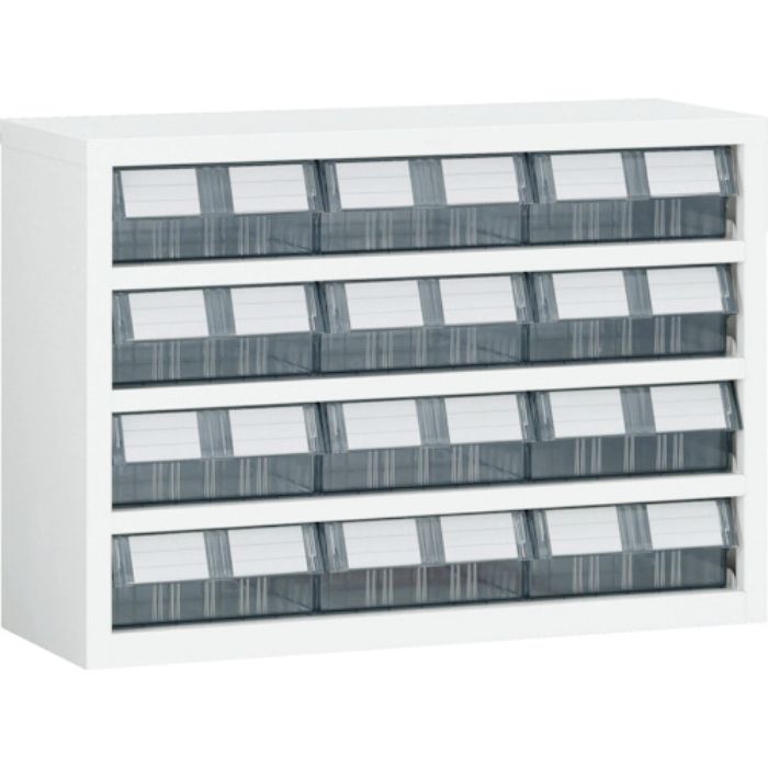 TRUSCO パーツケース 横型バンラックケースM型 854X307XH609 3列4段 W(Tcode:3937429)