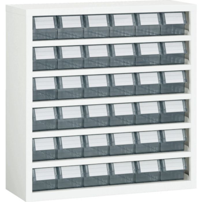 TRUSCO パーツケース 横型バンラックケースM型 854X307XH890 6列6段 W(Tcode:3937437)