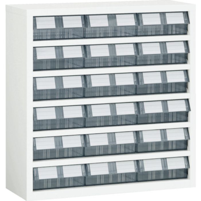 TRUSCO パーツケース 横型バンラックケースM型 854X307XH890 3列6段 W(Tcode:3937445)