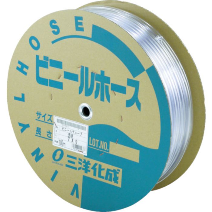 サンヨー 透明ホース7×9 100mドラム巻(Tcode:3974227)