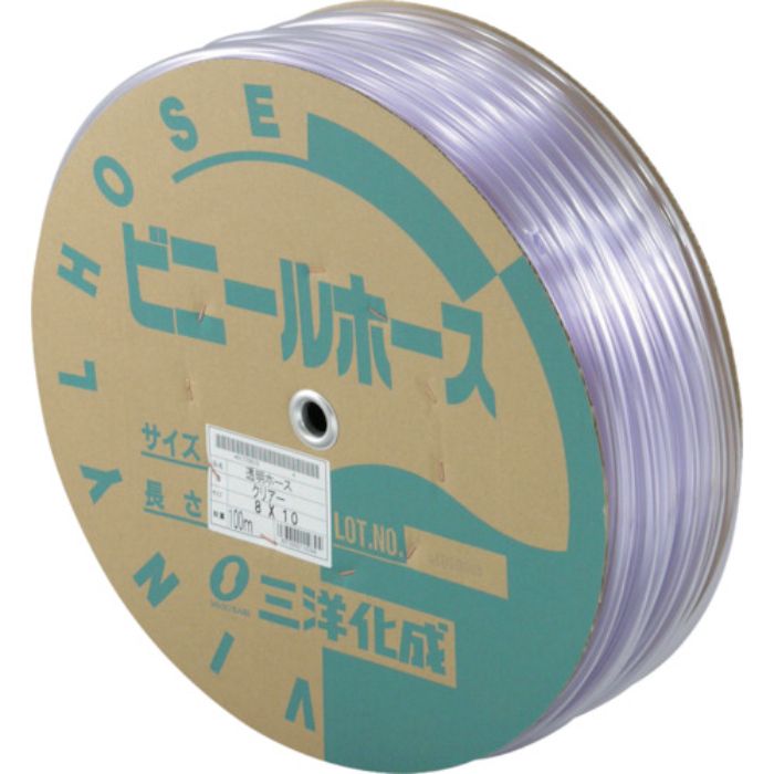 サンヨー 透明ホース8×10 100mドラム巻(Tcode:1477544)