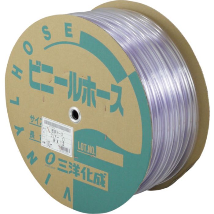 サンヨー 透明ホース9×12 100mドラム巻(Tcode:3974235)
