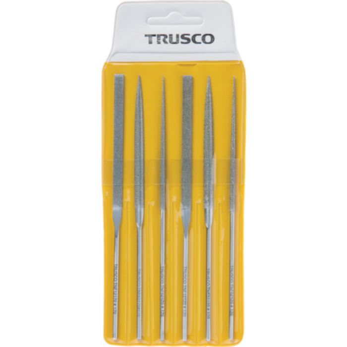 TRUSCO ダイヤモンドニードルヤスリ 平・半丸・丸 6本組セット(Tcode:3289231)