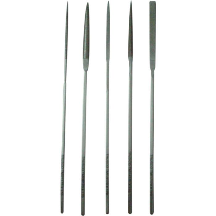 TRUSCO ダイヤモンドニードルヤスリ 半丸・三角・平・角・丸 5本組S 細目(Tcode:3289249)