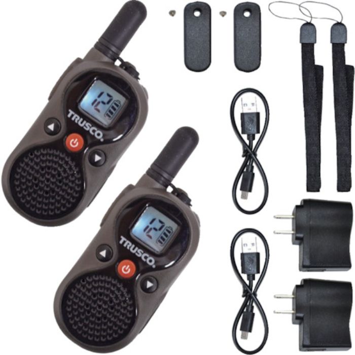 TRUSCO 特定小電力ミニトランシーバー 2台セット(Tcode:3820198)