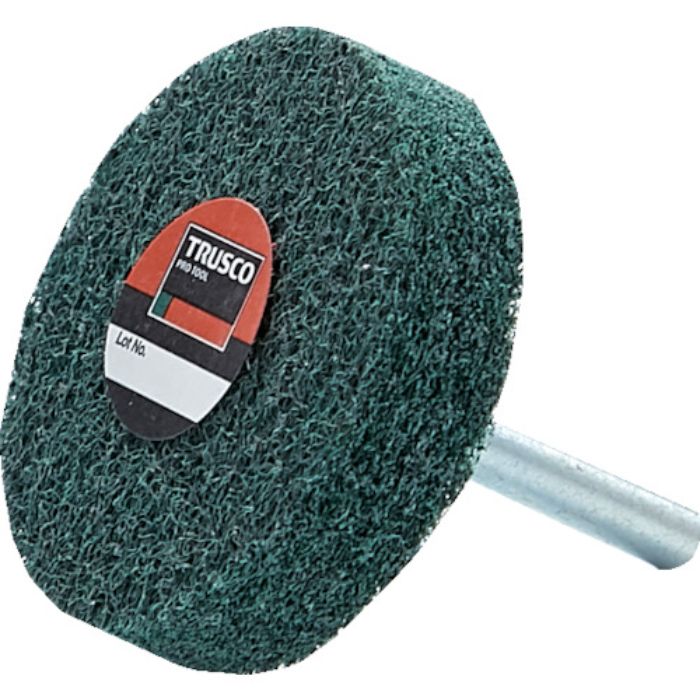 TRUSCO 軸付ナイロンホイール 軸径6mm #400 グリーン(Tcode:1371815)