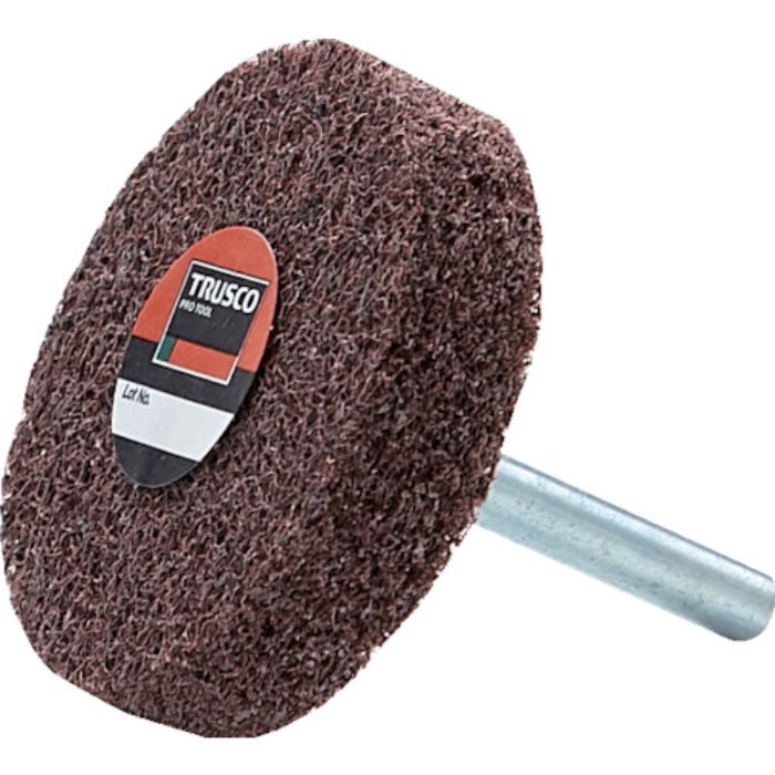 TRUSCO 軸付ナイロンホイール 軸径6mm #320 レッド(Tcode:1371814)