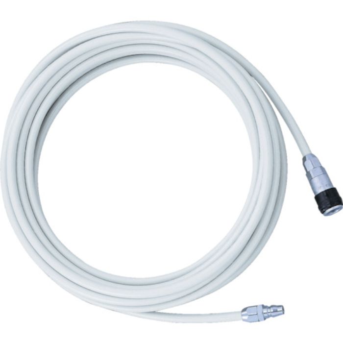 TRUSCO エアブレードホース ウレタンブレードチューブ 内径6.5×外径10mm 全長5m カップリング付 ネオグレー(Tcode:2147386)