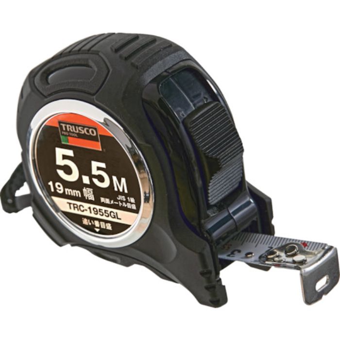 TRUSCO 追番目盛りゴムカバー付コンベックス 19幅5.5m(Tcode:3791043)