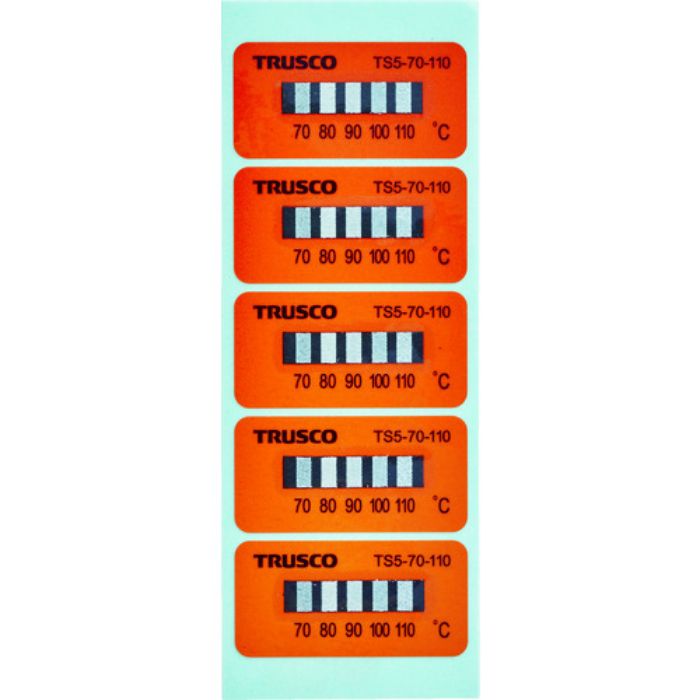 TRUSCO 温度シール5点表示不可逆性70℃〜110℃(40枚入り)(Tcode:1145424)