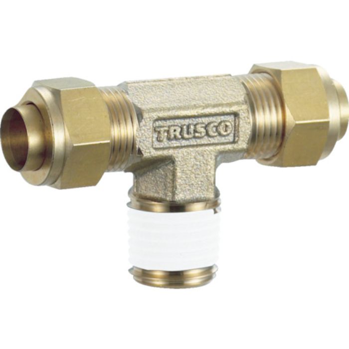 TRUSCO 配管継手 クイックシール継手 インサートレスチーズ Φ10 呼びR3/8(Tcode:2575817)