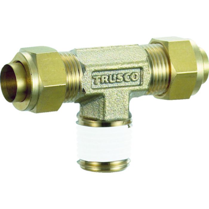 TRUSCO 配管継手 クイックシール継手 インサートレスチーズ Φ8 呼びR1/4(Tcode:2575795)