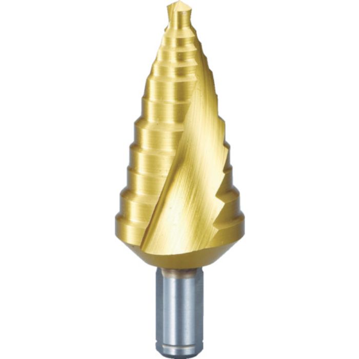 TRUSCO ステップドリル 2枚刃チタンコーティング 6〜27mm 段数11(Tcode:3017842)