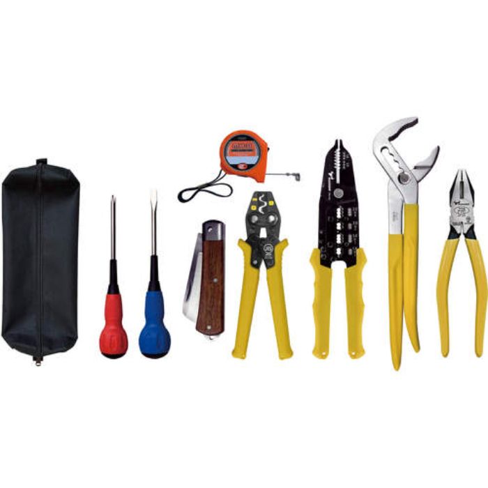 TTC 電気工事士技能試験工具セット 9点セット(圧着工具ショートタイプ)(Tcode:2370451)