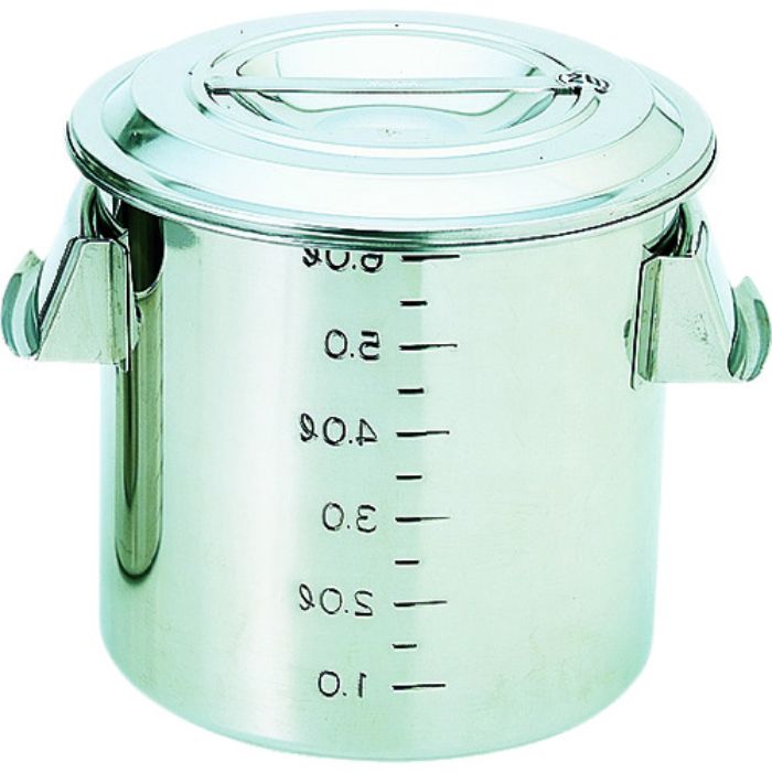 TRUSCO ステンレスポット蓋付 200x200 6L 手付(Tcode:4886178)