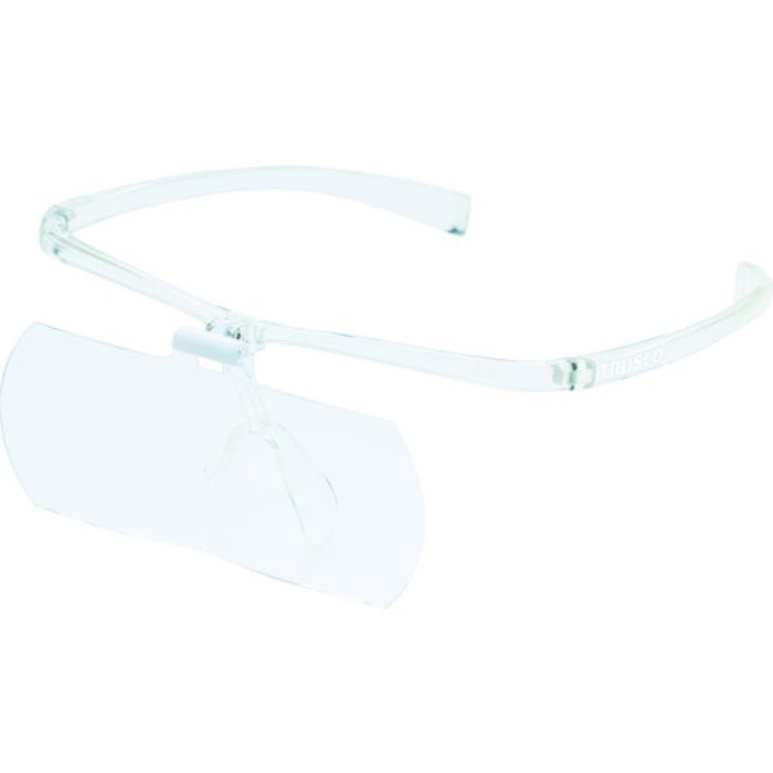 TRUSCO 双眼メガネルーペ2倍 フレーム透明(Tcode:7642423)