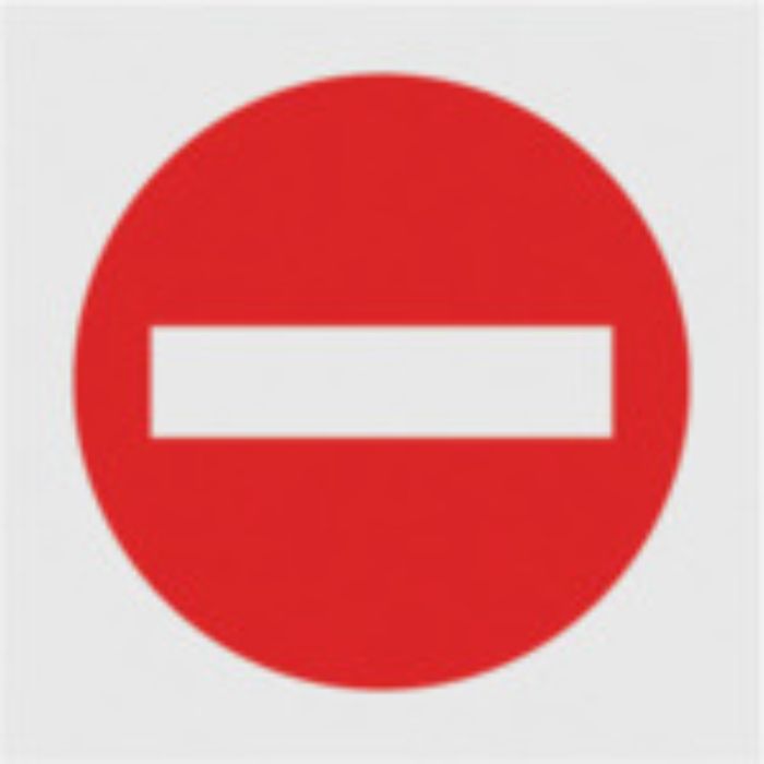 TRUSCO マークステッカー 100×100 「立入禁止」マーク 透明地 赤文字 1枚入(Tcode:2076506)