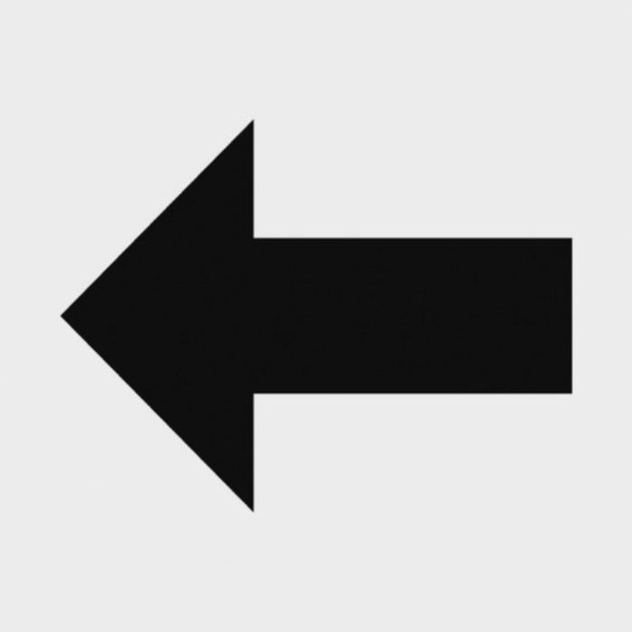 TRUSCO マークステッカー 100×100 「矢印」マーク 透明地 黒文字 1枚入(Tcode:2076507)