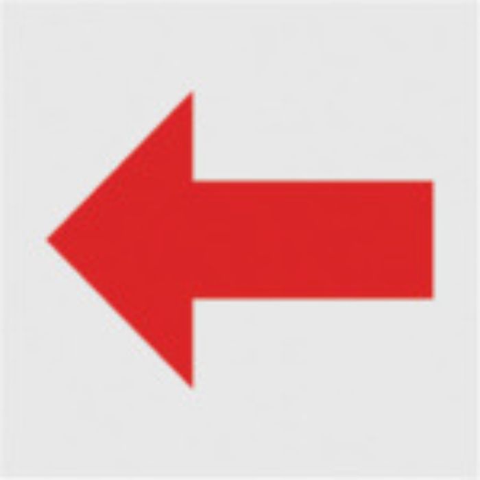 TRUSCO マークステッカー 100×100 「矢印」マーク 透明地 赤文字 1枚入(Tcode:2076508)