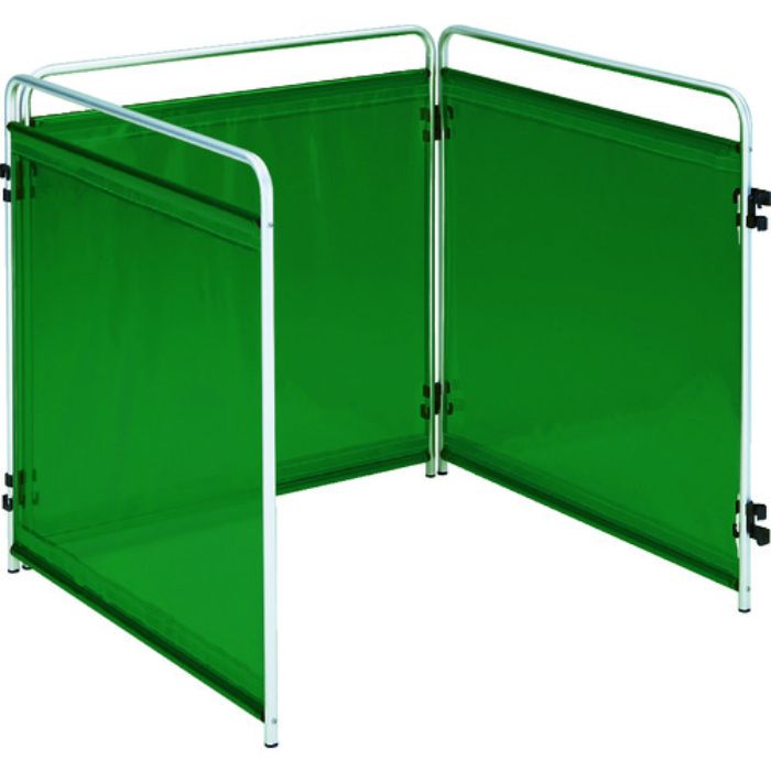 TRUSCO 小型溶接遮光フェンス 900mm角 三面セット 緑(Tcode:8564295)