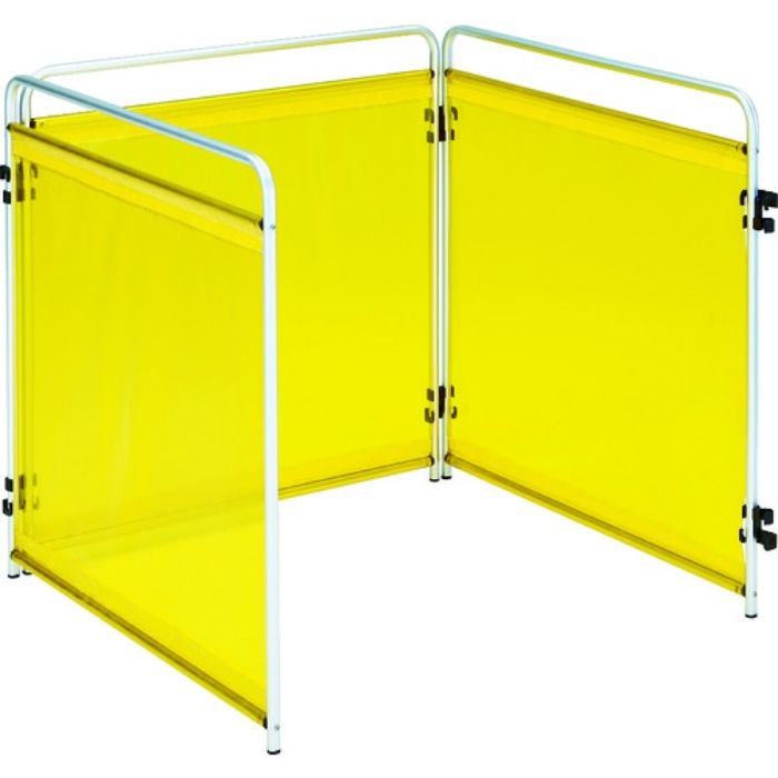 TRUSCO 小型溶接遮光フェンス 900mm角 三面セット 黄(Tcode:8564296)