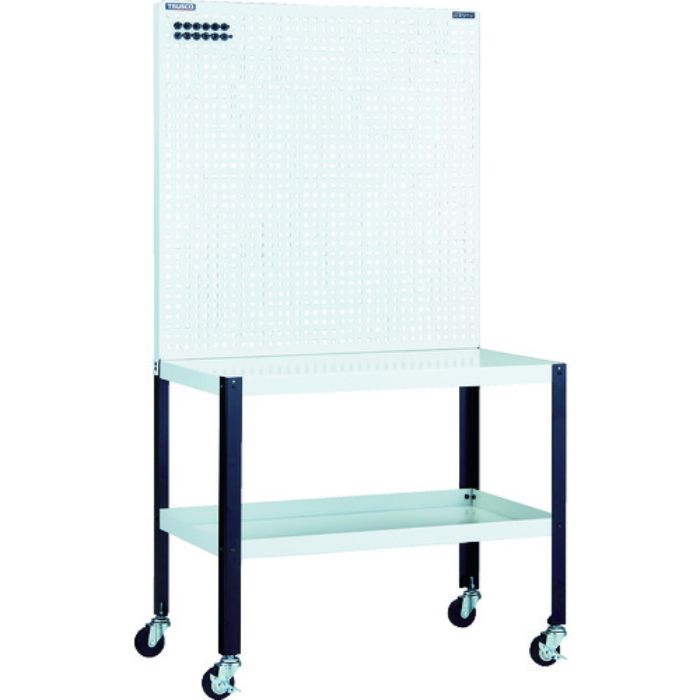 TRUSCO ライトパンチングパネル パネリーナ W900 棚板付 キャスター付(Tcode:1150625)
