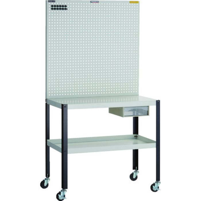 TRUSCO ライトパンチングパネル パネリーナ W900 テーブル 引出し付 キャスター付(Tcode:1610441)