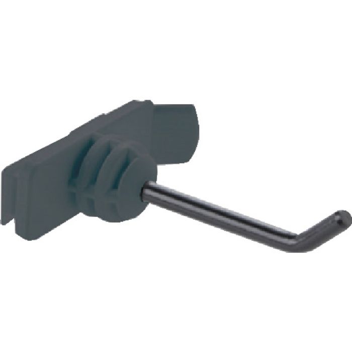 TRUSCO パネリーナ用樹脂フック 横型ロング 黒(Tcode:3963023)