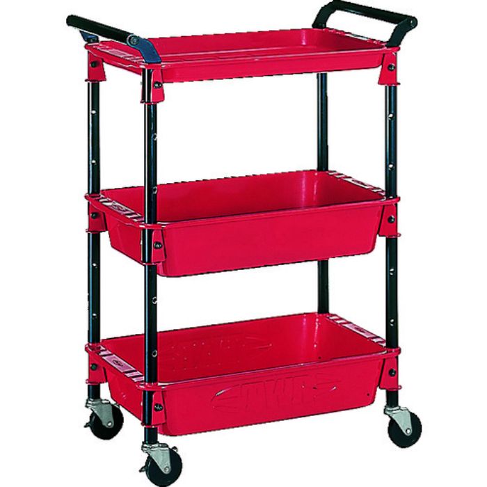 TRUSCO ツールワゴンロイヤル 654X361X887 深2浅1 赤(Tcode:5014255)