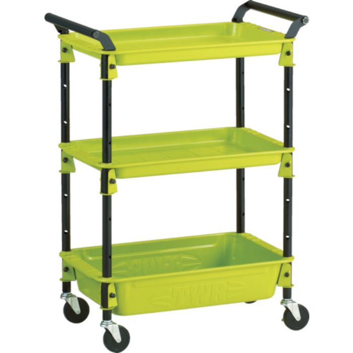 TRUSCO ツールワゴンロイヤル654×361×887深1浅2 黄緑(Tcode:4146026)