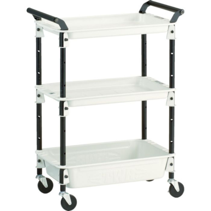 TRUSCO ツールワゴンロイヤル654×361×887深1浅2 ホワイト(Tcode:4146042)