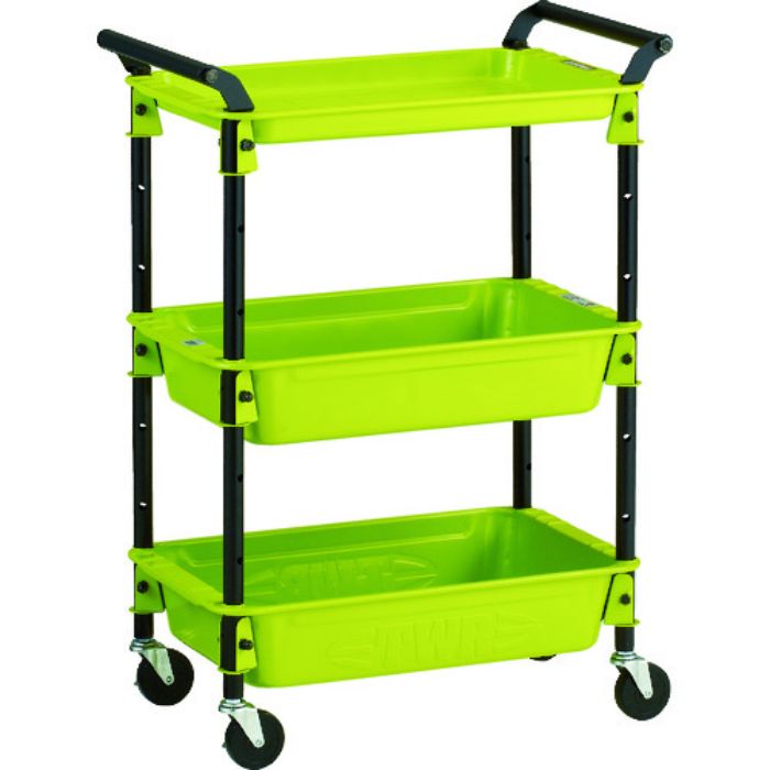 TRUSCO ツールワゴンロイヤル654×361×887深2浅1 黄緑(Tcode:4146085)