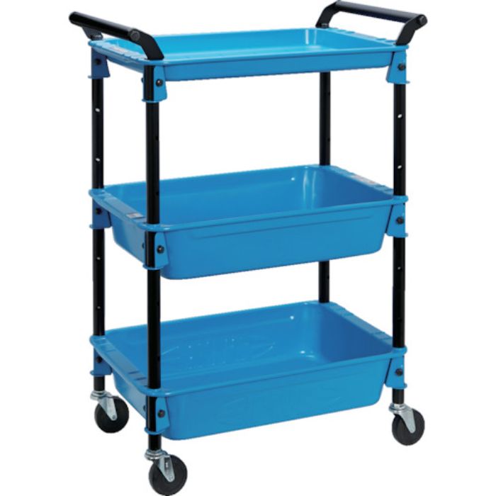 TRUSCO ツールワゴンロイヤル654×361×887深2浅1 スカイ(Tcode:4146093)