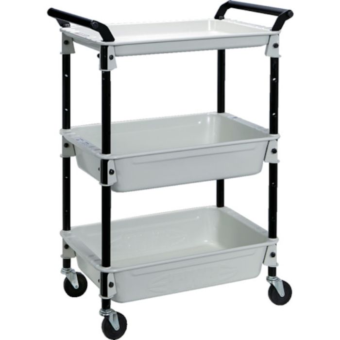 TRUSCO ツールワゴンロイヤル654×361×887深2浅1 ホワイト(Tcode:4146107)