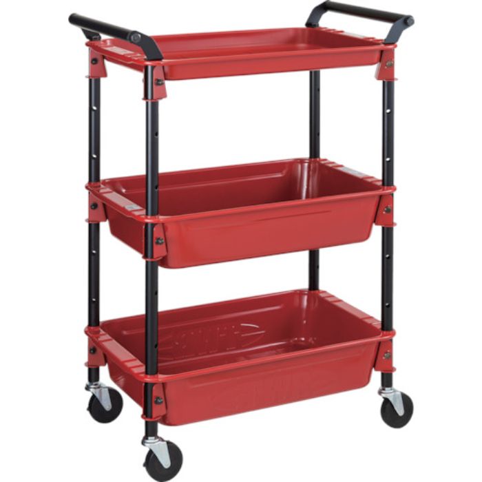 TRUSCO ツールワゴンロイヤル 586X320X833 深2浅1 赤(Tcode:5014298)