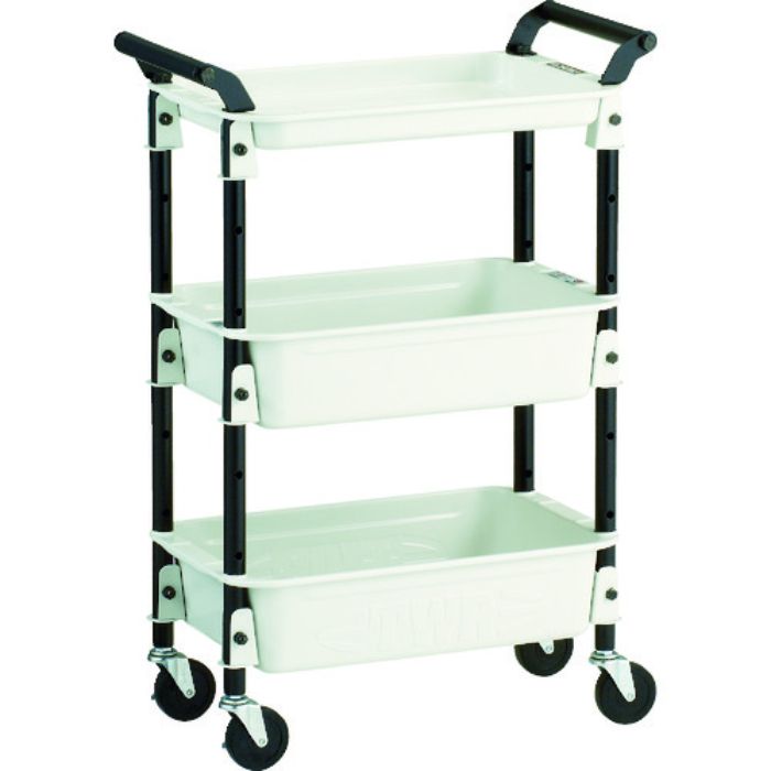 TRUSCO ツールワゴンロイヤル586×320×833深2浅1 ホワイト(Tcode:4146255)