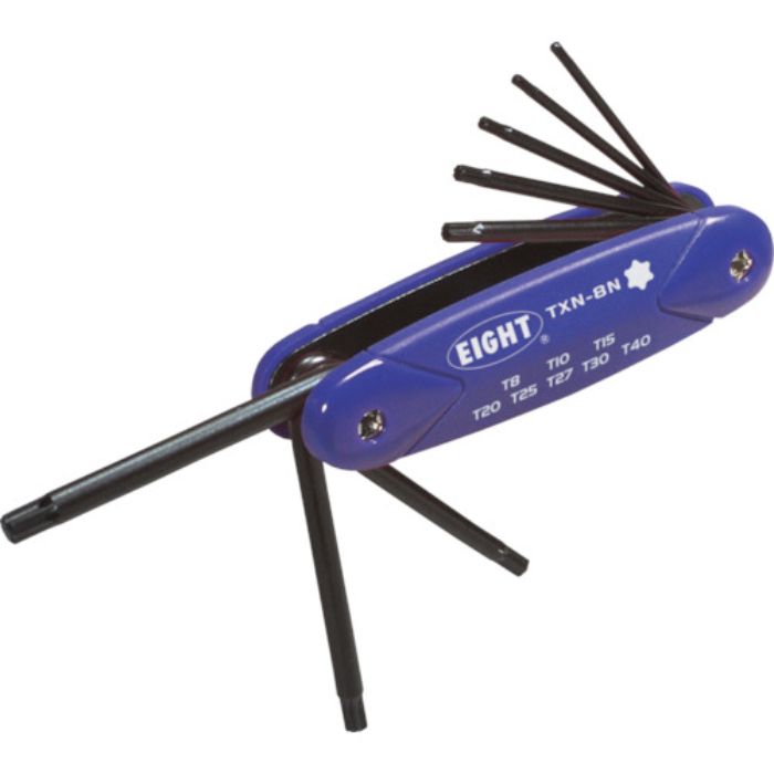 エイト ナイフ型 TXレンチ 樹脂カバー 8本セット T8〜T40(Tcode:8116530)