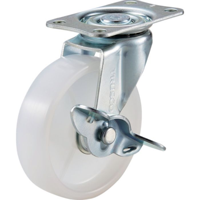 TRUSCO ルートバン・OCドーリー用自在ストッパー付キャスターφ75ナイロン車(Tcode:2637306)