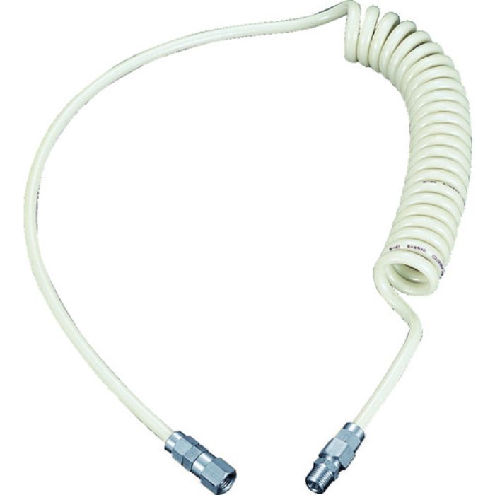 TRUSCO ウレタンコイルホース 2.4m ネオグレー(Tcode:2147351)